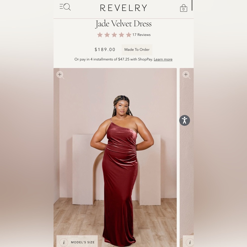 Revelry- Jade Velvet dress- romantic rose NWT